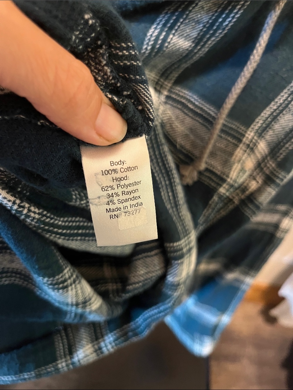 SO Turquoise Plaid Button-Down Hooded Shirt - Picture 3 of 10